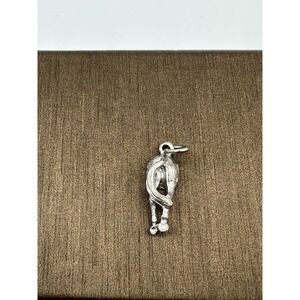 eBay Title: Silver Tone Horse Pendant Charm Equestrian Jewelry Vintage Style